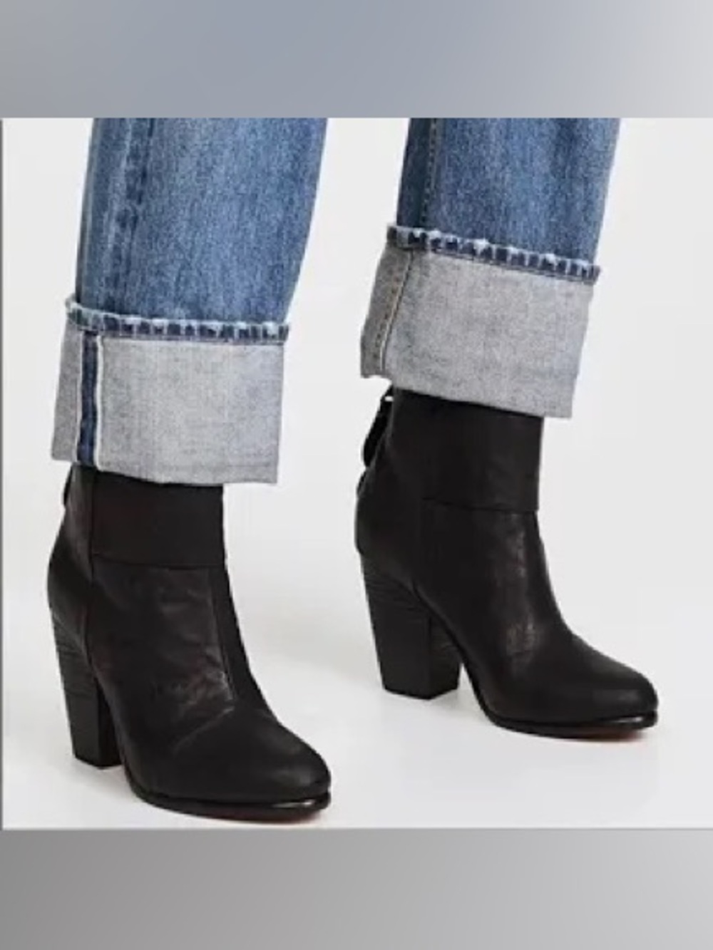 Rag & Bone Black Leather Ankle Booties